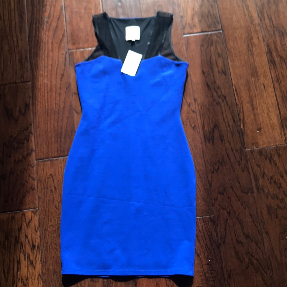 Fitted royal blue dress